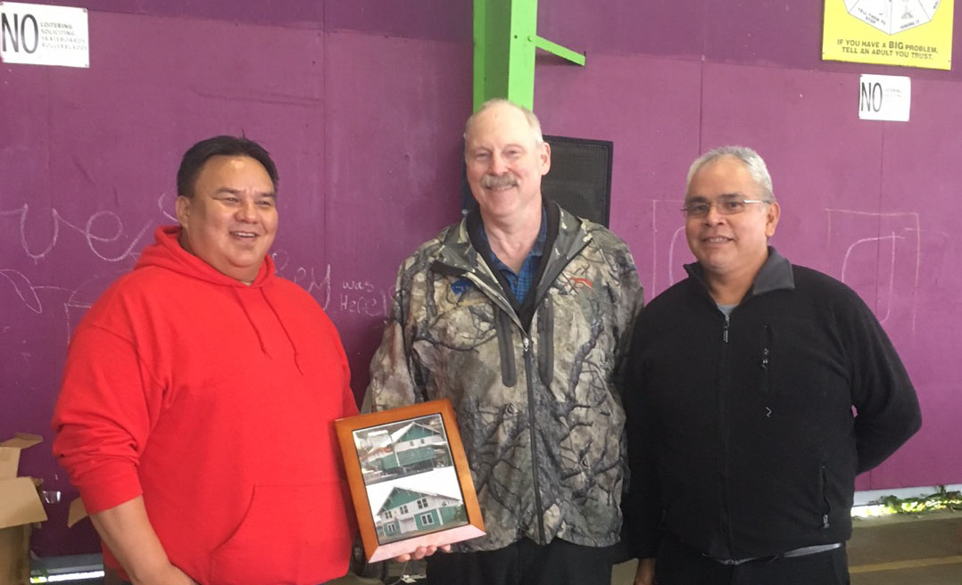Senator Stedman pictured with ANB Camp 1 President Wilbur Brown and STA Tribal Chairman Michael Baines.