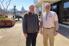 Senator Bert Stedman and Senator Click Bishop outside the American Gas Association in Washington, D.C., during the annual board meeting of The Energy Council in March 2022.