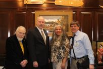 Senator Stedman with Sitka School Board Tom Conley, Cass Pook, & Board President Tim Fulton.