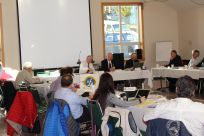 Senator Stedman speaking during the United Fisherman's Association annual meeting.